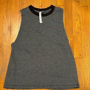 Lululemon muscle tank, Size 4, black and white stripes